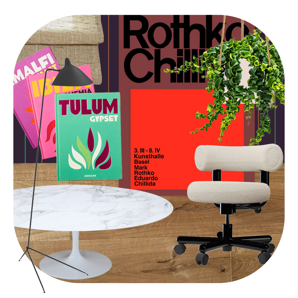 fauteuil table tulipe marbre