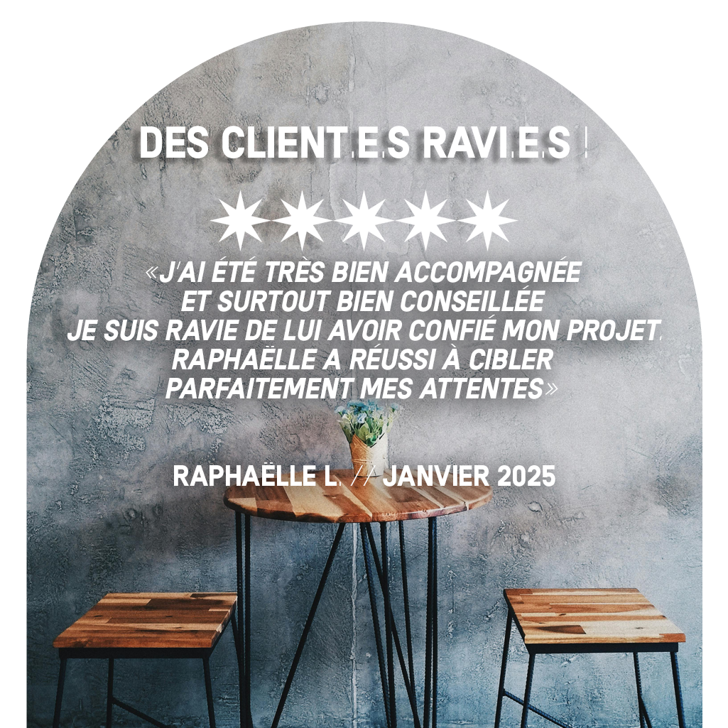 avis google décoration salon de coiffure doula strass dentaires Raphaëlle 5 étoiles très satisfait prestations décoration intérieure le havre particuliers professionnels