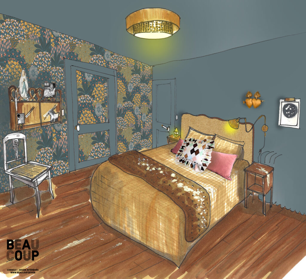 décoration avec objets chinés objets de dévotion en décoration ex-voto décoration intérieure ambiance feutrée chambre