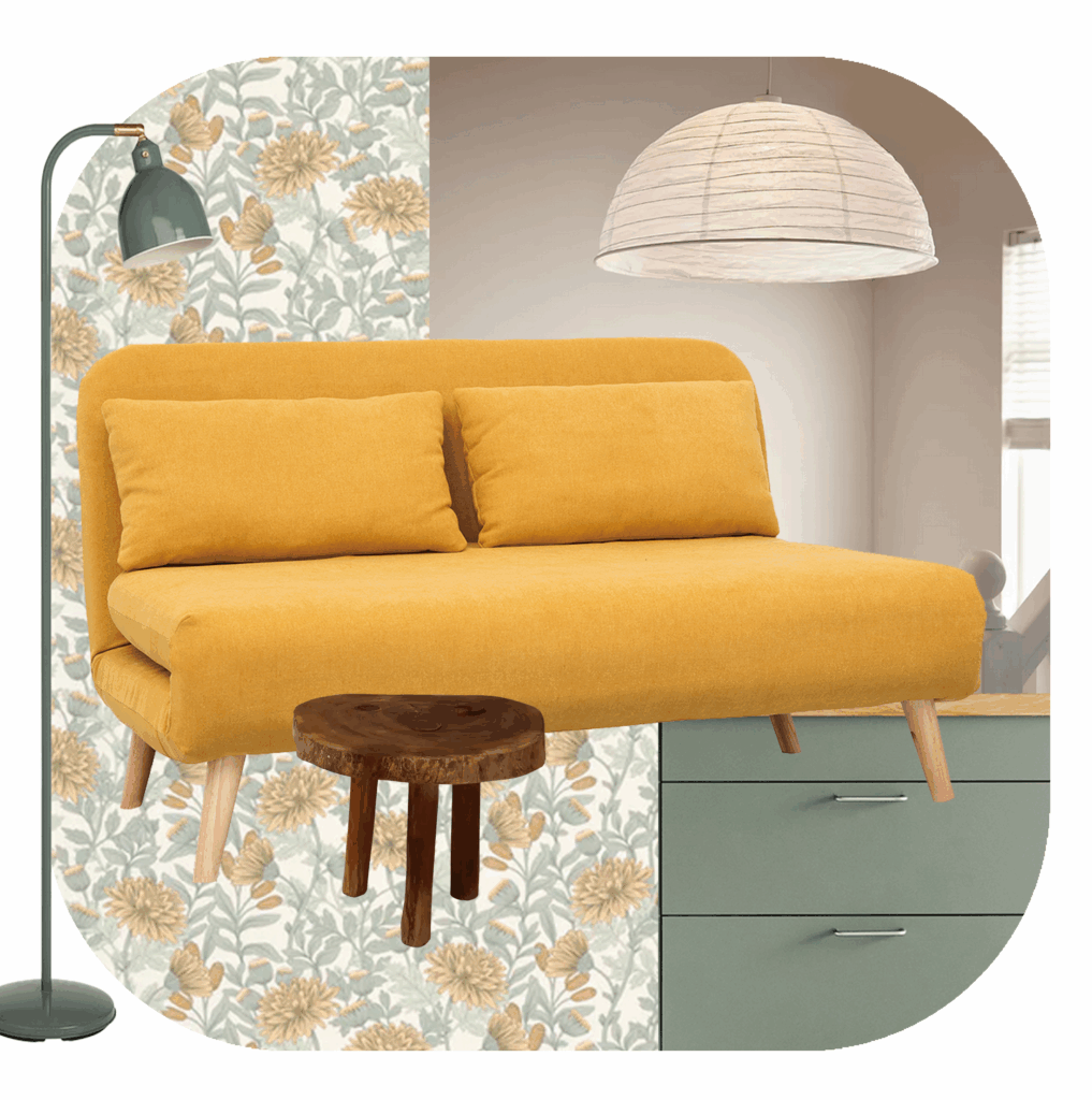 #vertdeau #sauge #moutarde #boisnaturel #atelierpoetique #creativelife #chezsoi #lumièrenaturelle