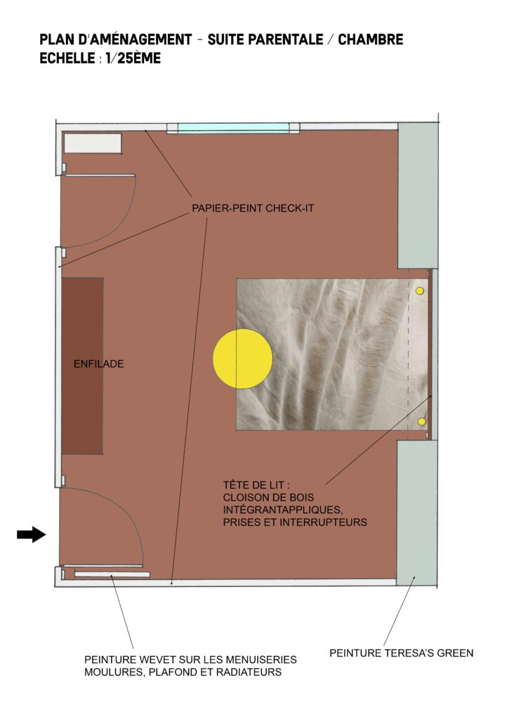 Aménagement & Mobilier sur-mesure agencement chambre parentale tête de lit sur-mesure bois meuble pont de lit sur-mesure rangements intégrés chambre tête de lit avec chevets intégrés