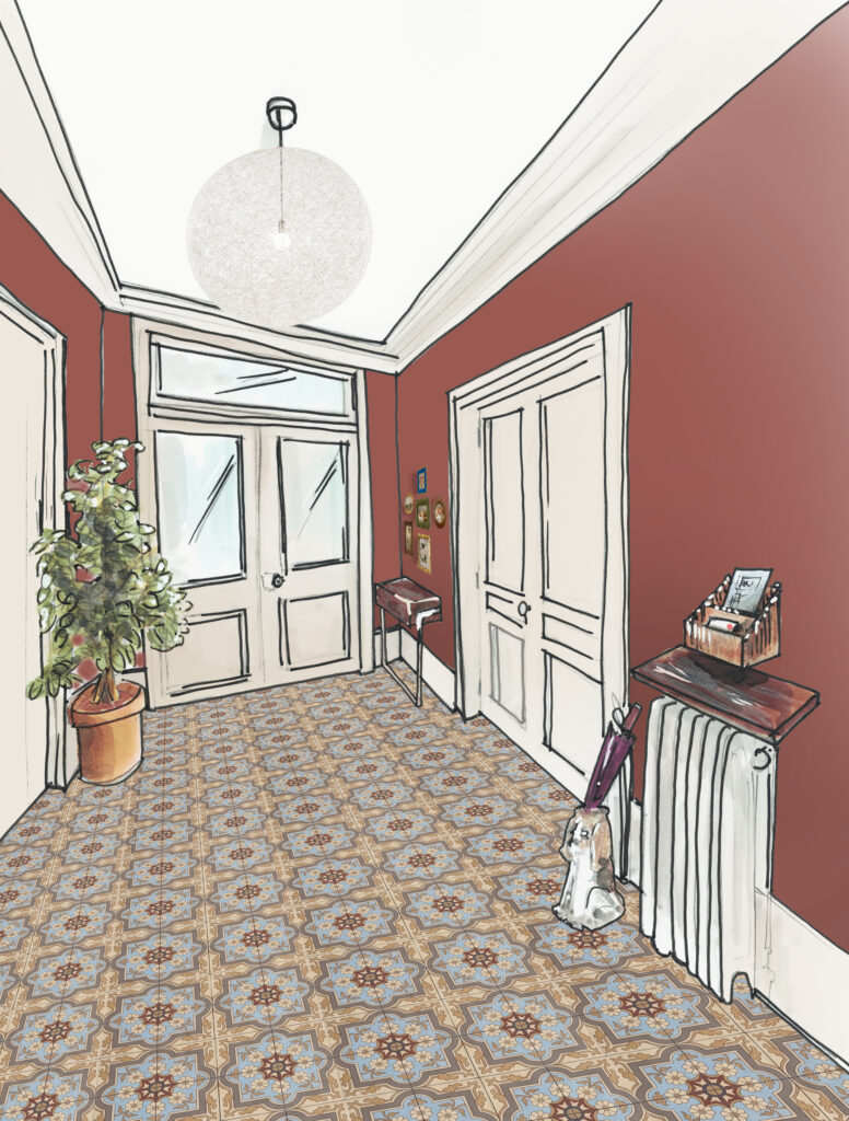esprit maison de vacances intérieur de caractère décoration élégante et intemporelle contraste ancien et moderne authenticité et design Éléments architecturaux & matériaux sublimer moulures anciennes valoriser hauteur sous plafond